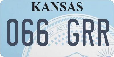 KS license plate 066GRR