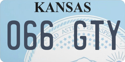 KS license plate 066GTY