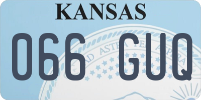 KS license plate 066GUQ
