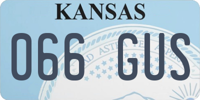 KS license plate 066GUS