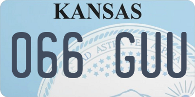 KS license plate 066GUU