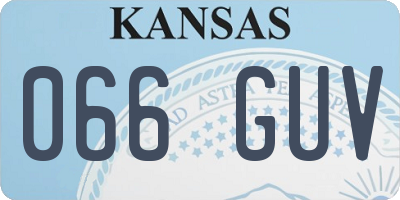 KS license plate 066GUV