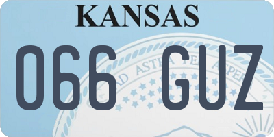 KS license plate 066GUZ