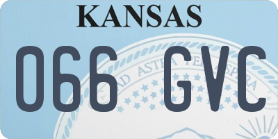 KS license plate 066GVC