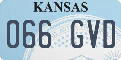 KS license plate 066GVD