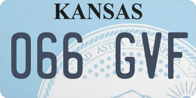 KS license plate 066GVF