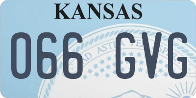 KS license plate 066GVG