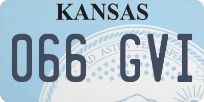 KS license plate 066GVI