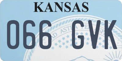 KS license plate 066GVK