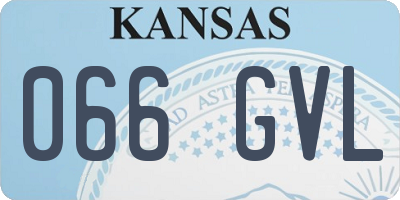 KS license plate 066GVL
