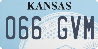 KS license plate 066GVM