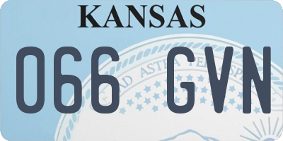 KS license plate 066GVN