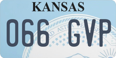 KS license plate 066GVP