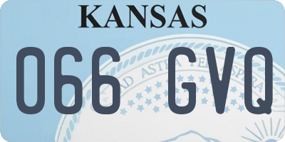 KS license plate 066GVQ
