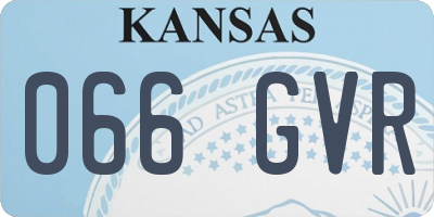 KS license plate 066GVR