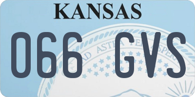 KS license plate 066GVS