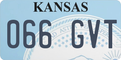KS license plate 066GVT