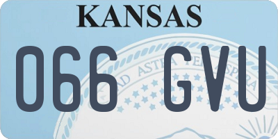 KS license plate 066GVU