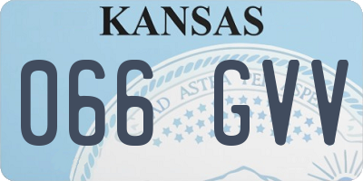 KS license plate 066GVV