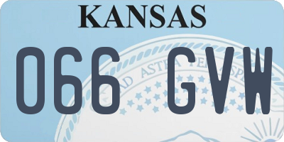 KS license plate 066GVW