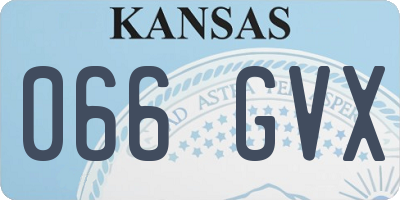 KS license plate 066GVX