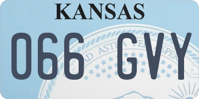 KS license plate 066GVY