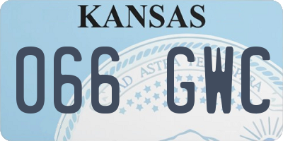 KS license plate 066GWC