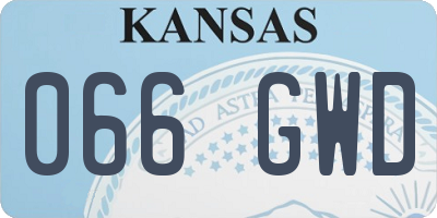 KS license plate 066GWD