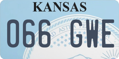 KS license plate 066GWE