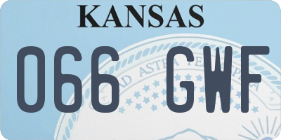KS license plate 066GWF