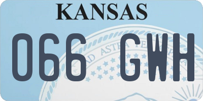 KS license plate 066GWH