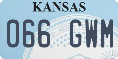 KS license plate 066GWM