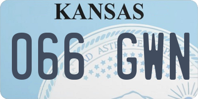 KS license plate 066GWN
