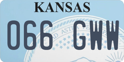 KS license plate 066GWW