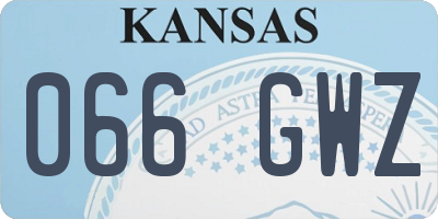 KS license plate 066GWZ