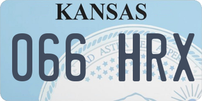 KS license plate 066HRX
