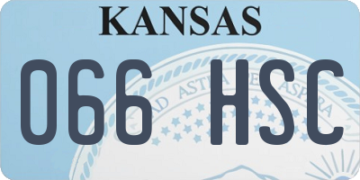 KS license plate 066HSC