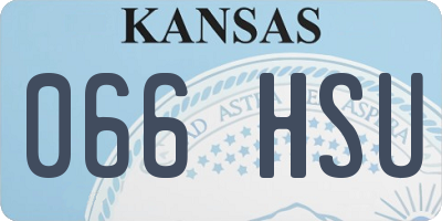 KS license plate 066HSU