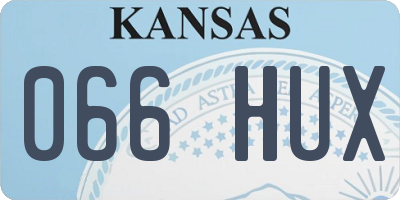 KS license plate 066HUX
