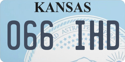 KS license plate 066IHD