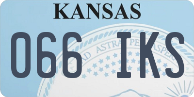 KS license plate 066IKS