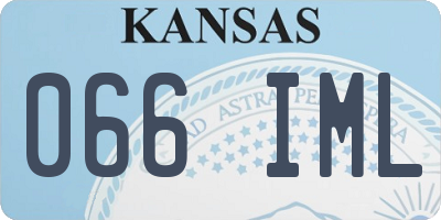 KS license plate 066IML