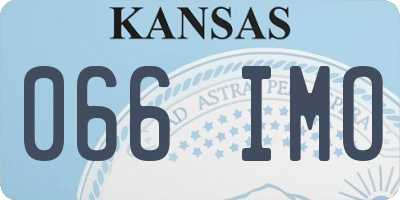 KS license plate 066IMO