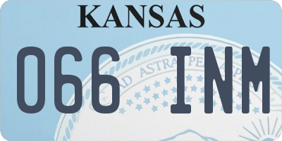 KS license plate 066INM
