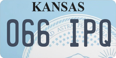 KS license plate 066IPQ