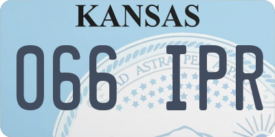 KS license plate 066IPR