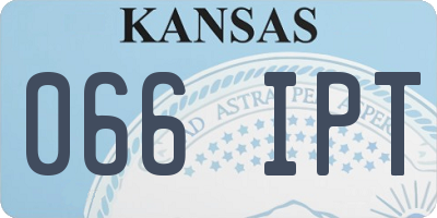 KS license plate 066IPT