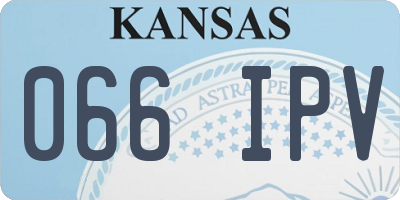 KS license plate 066IPV