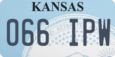 KS license plate 066IPW