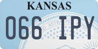 KS license plate 066IPY